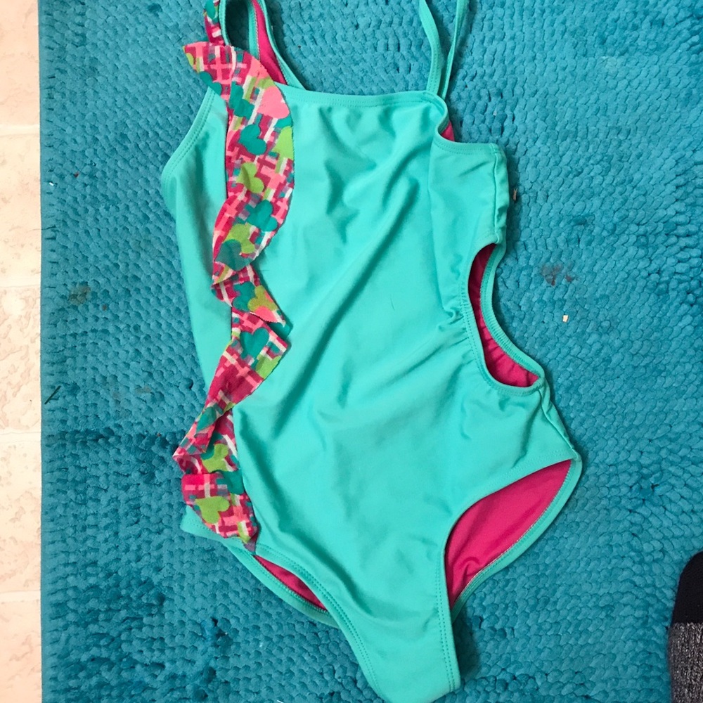 Girls one piece swimsuit size 7/8 - teal